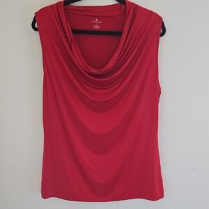 Worthington Red Cowl Neck Blouse